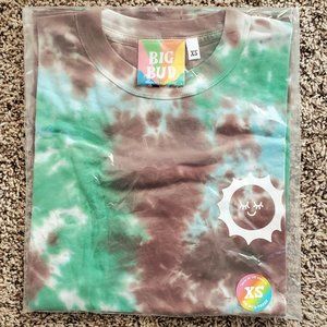 Brand New Big Bud Press Mint Chip Tie Dye Tee XS Green/Brown/Blue